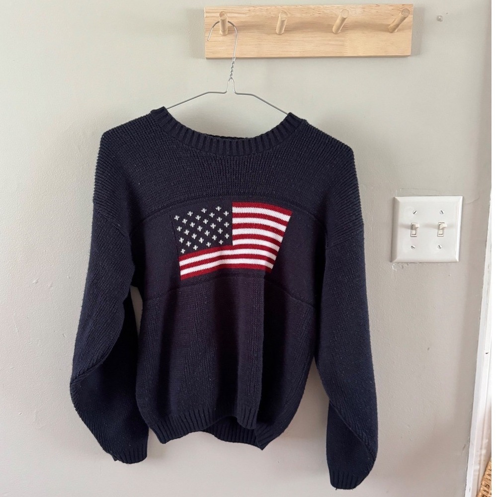 Vintage faded glory flag sweater